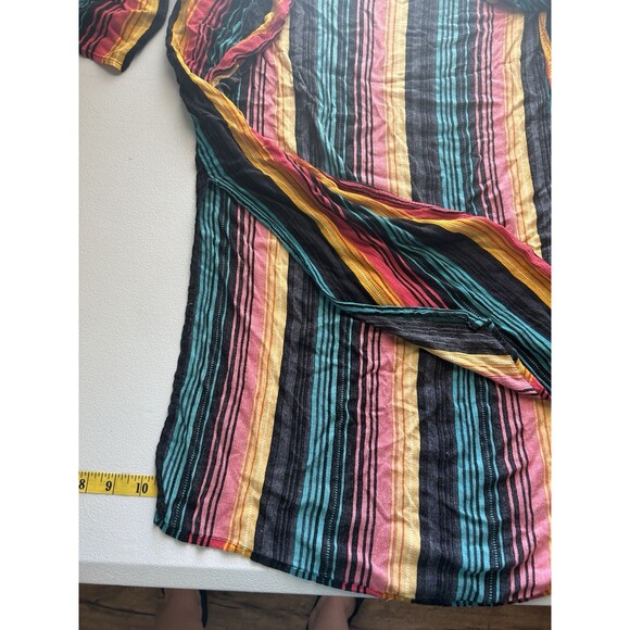 Rock Roll Cowgirl Womens Cardigan Medium Oversized Rainbow Festival Rodeo - Picture 9 of 10